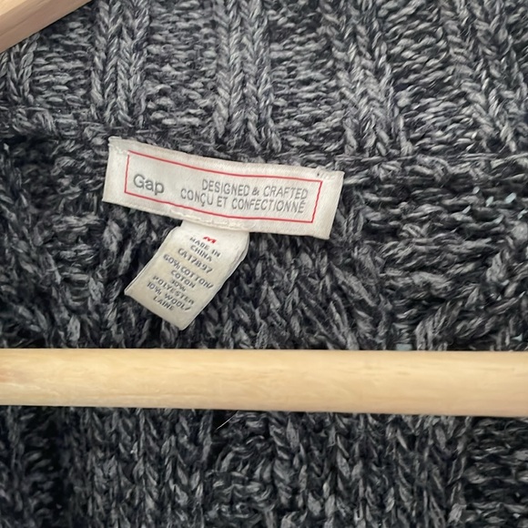 Gap medium grey button up sweater - Picture 3 of 4